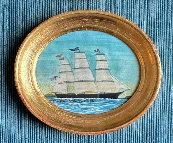 The 'Whaleship Monticello of Nantucket' and the Ship 'Catherine' -miniatures- per piece