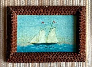 'Ships at Sea' -in miniature Tramp Art frames