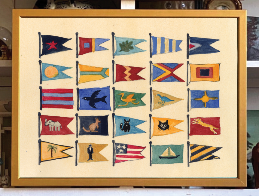 'Nautical Flags' -per piece