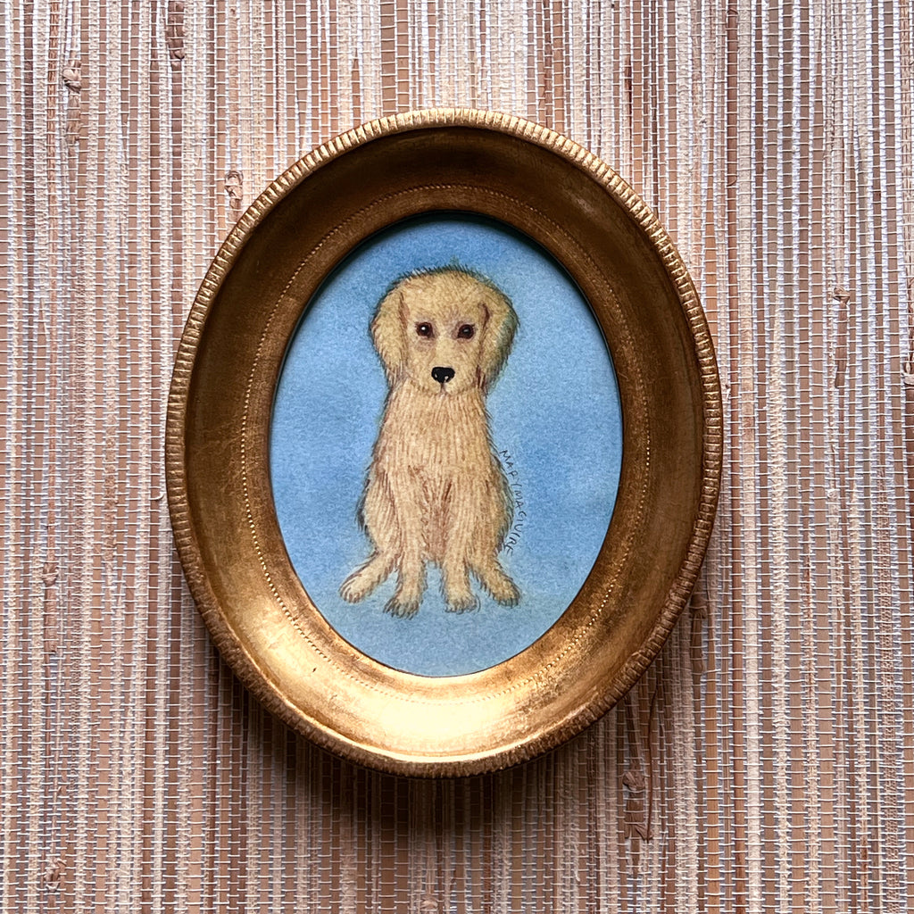 ‘Golden Puppy' -5 1/2 x 6 3/4 inch oval