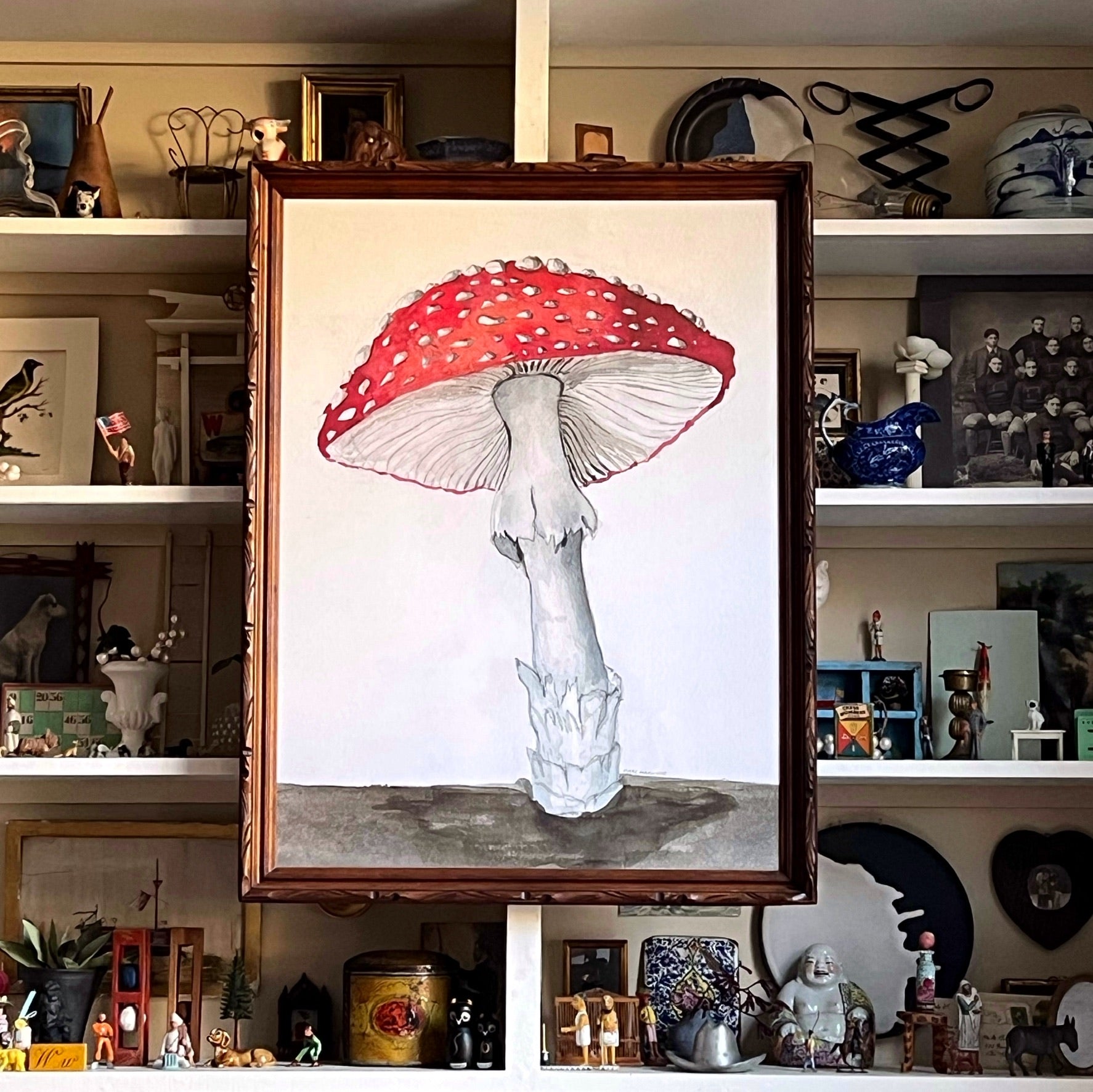 'Red Capped Spotted Mushroom' -large scale