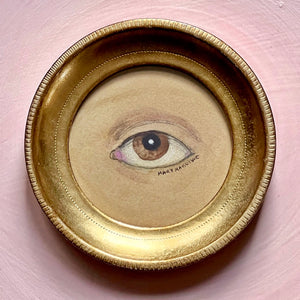 'Lover's Eye' -Brown- 5 inch round -per piece