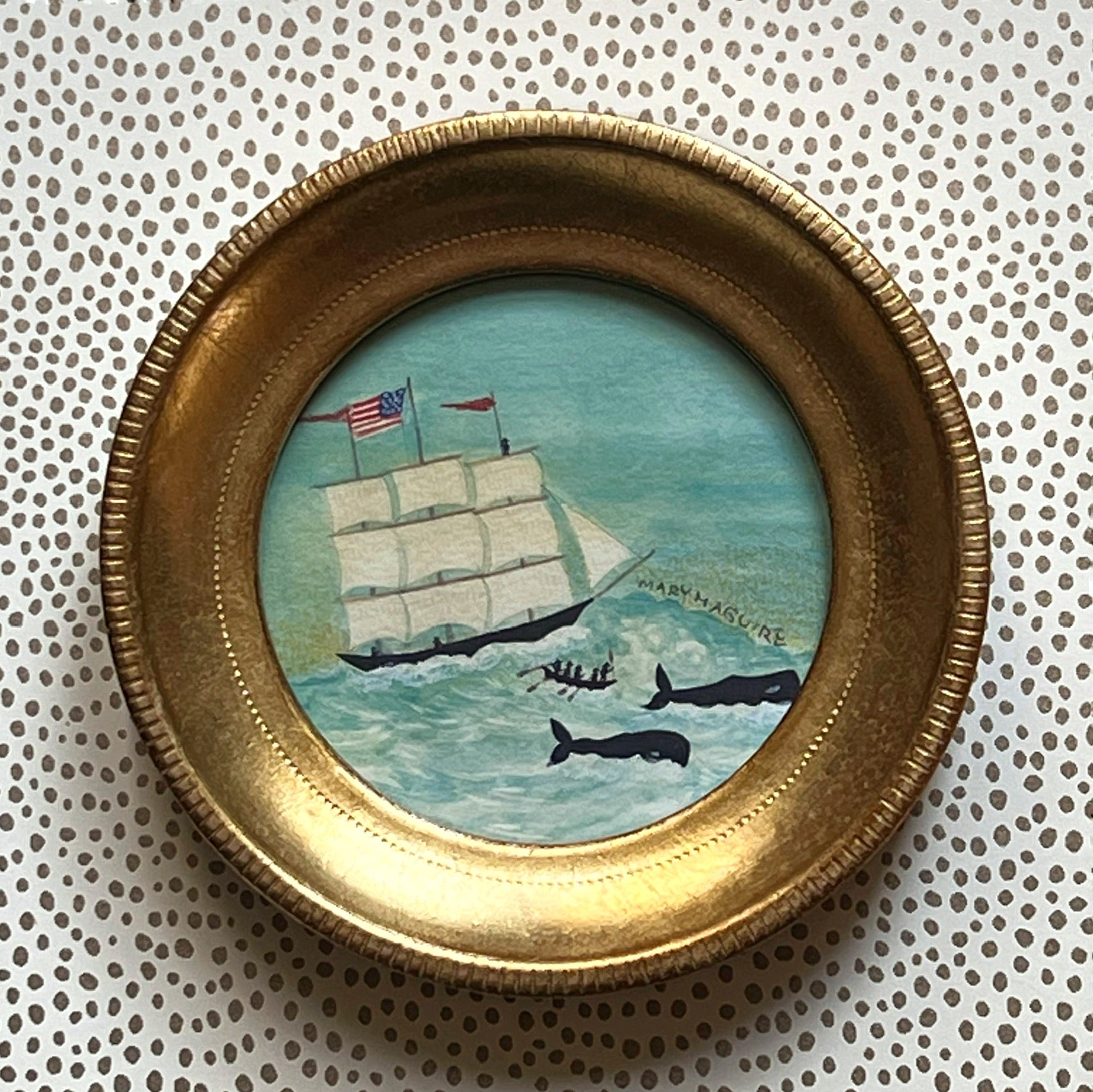 'Whaling Scene' -miniature