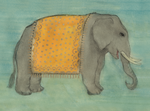 'Elephant in Gold Ceremonial Robe'