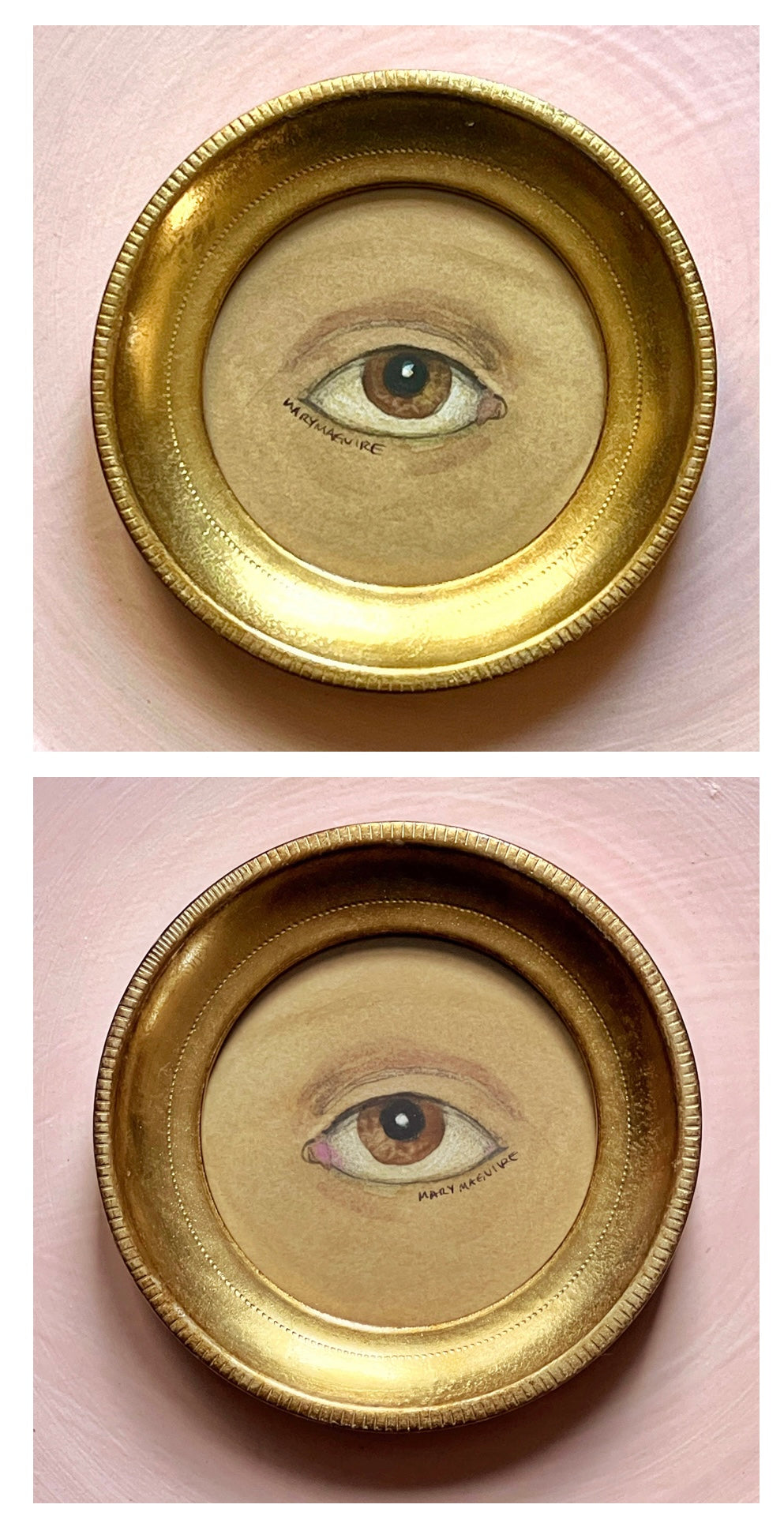 'Lover's Eye' -Brown- 5 inch round -per piece